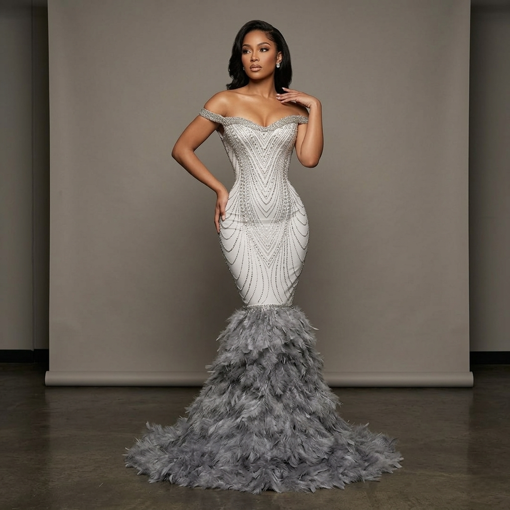 Shimmer Crystal Glitter Mermaid Dress