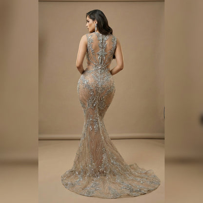 Ashanti Rhinestone Mermaid Dress