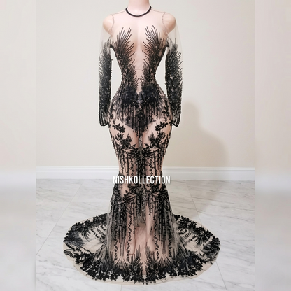 Asimi Long sleeve Mermaid Dress