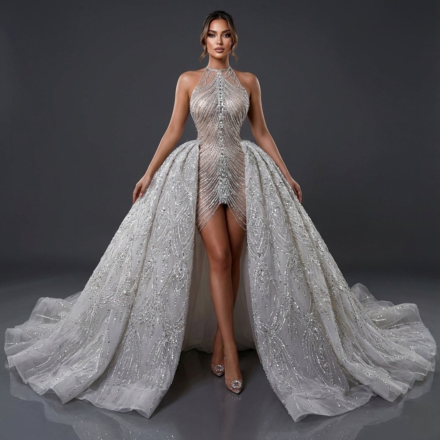 Diamond Zena Rhinestone Ball Dress