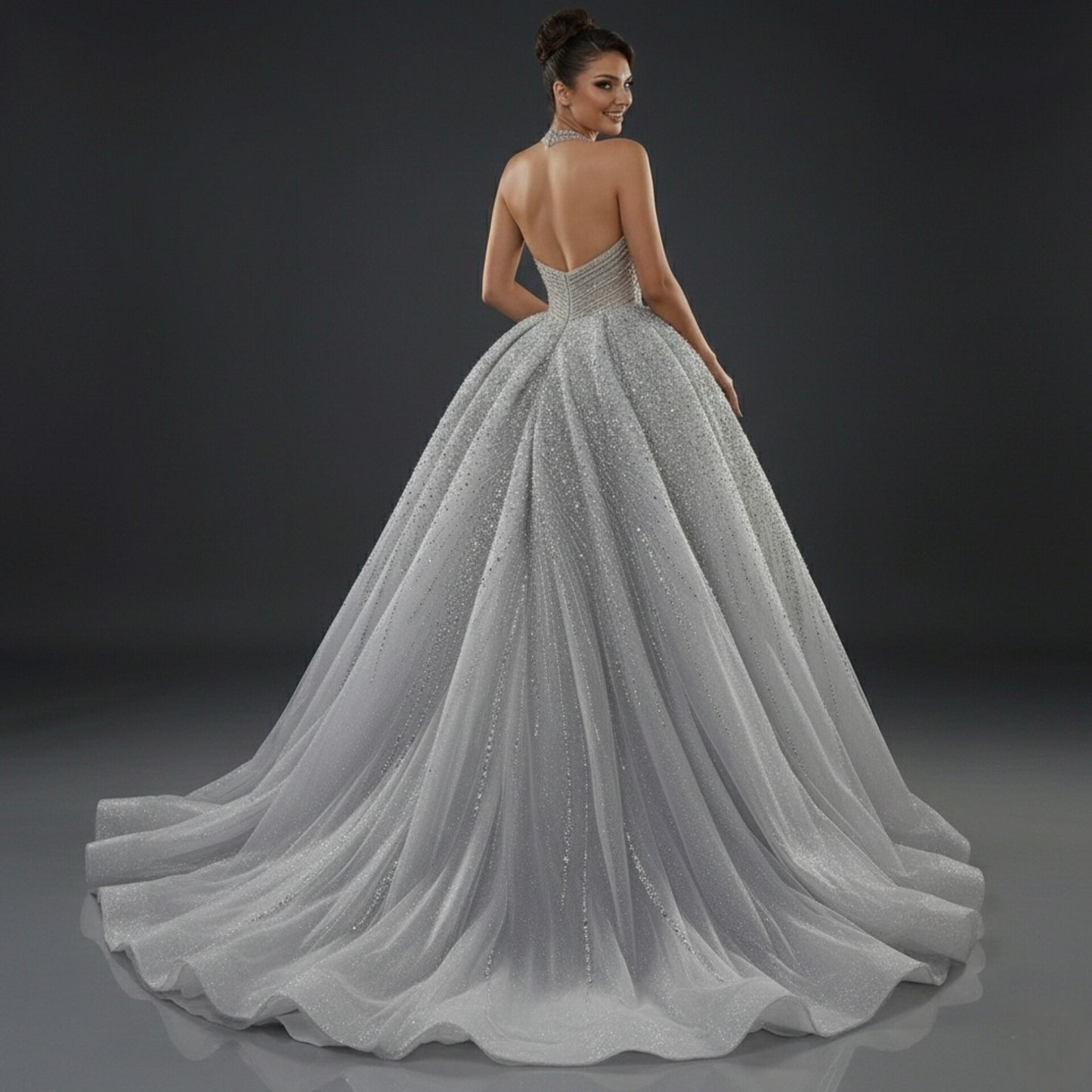 Diamond Zena Rhinestone Ball Dress