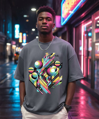 Cyberpunk 80s Retro Graphic Oversized Tee