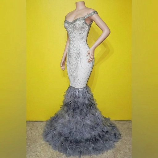 Shimmer Crystal Glitter Mermaid Dress
