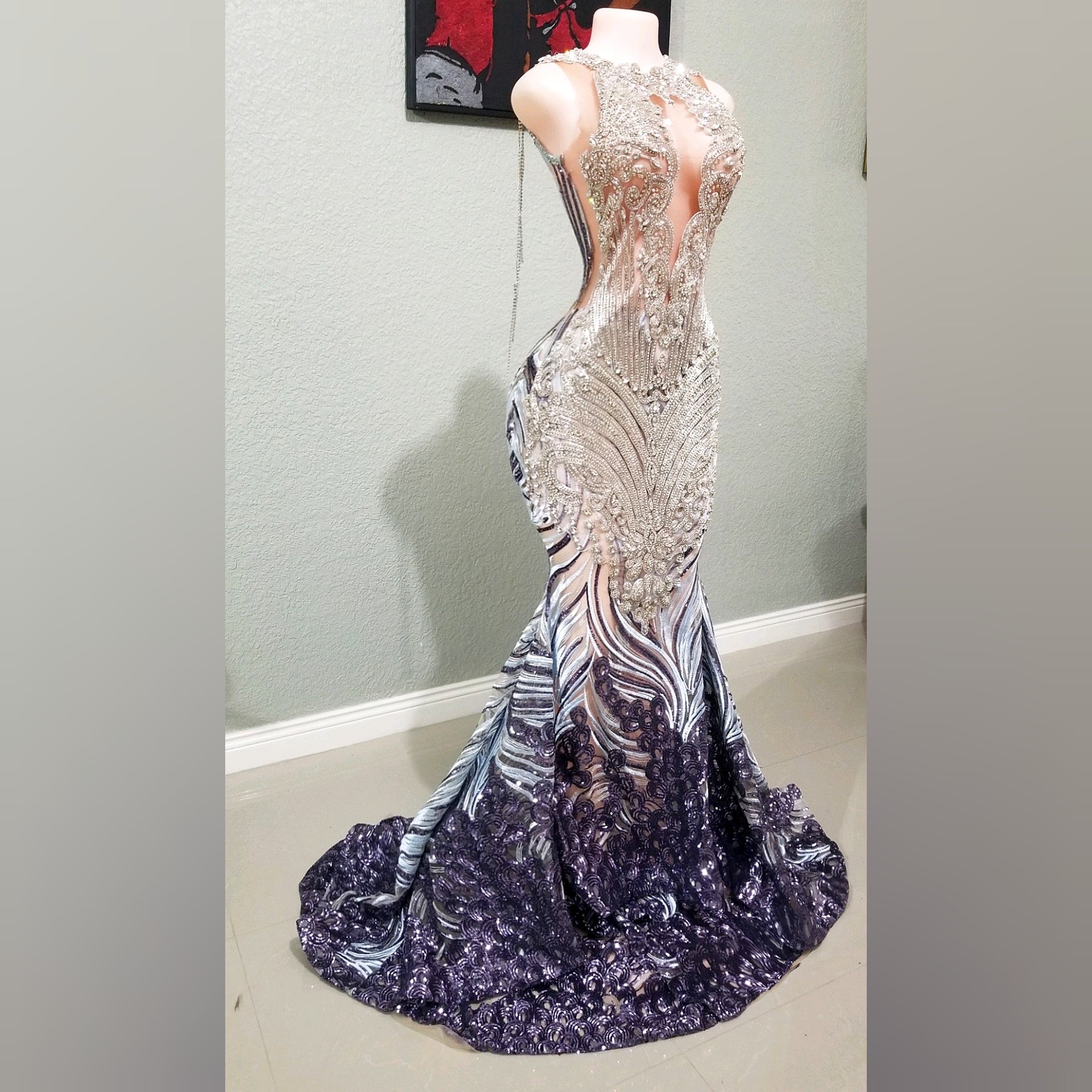 Dynasty Mermaid Dress Elegant Party Look, Shop - Nishkollection XL / Lavender / No Rush Dynasty Mermaid Dress Elegant Party Look, Shop - Nishkollection XL / Lavender / No Rush